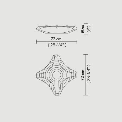 Потолочный светильник Slamp Venti CELING LARGE VEN59PLF0003__VEN Потолочный светильник Slamp Venti CELING LARGE VEN59PLF0003__VEN
