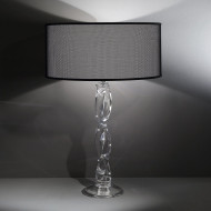 Настольный светильник Italamp 8023/LG Transp. / NK / Black shade