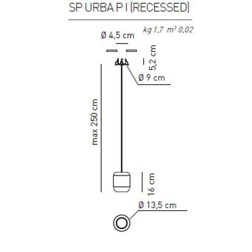 Подвесной светильник Axo Light Urban & Urban mini SP URBA P I NI XX LED Подвесной светильник Axo Light Urban & Urban mini SP URBA P I NI XX LED