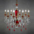 Люстра Euroluce Barocco L8 gold Ruby Люстра Euroluce Barocco L8 gold Ruby
