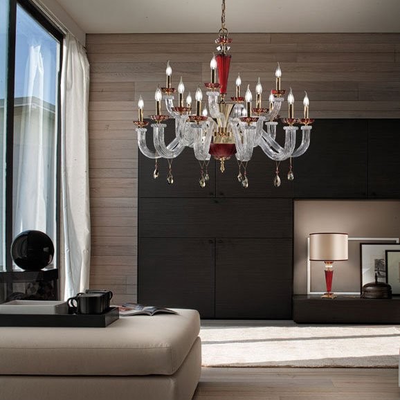 Люстра Euroluce Museum L8+4+4 Shiny gold Ruby Люстра Euroluce Museum L8+4+4 Shiny gold Ruby