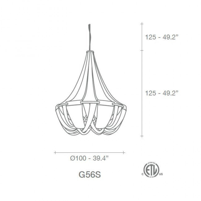 Подвесной светильник Terzani Soscik G56S H4 C8 Подвесной светильник Terzani Soscik G56S H4 C8