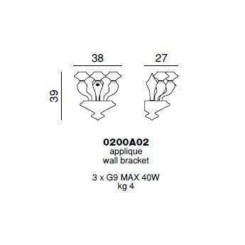 Бра Beby Group Silver night 0200A02 Chrome Silver Grey Бра Beby Group Silver night 0200A02 Chrome Silver Grey
