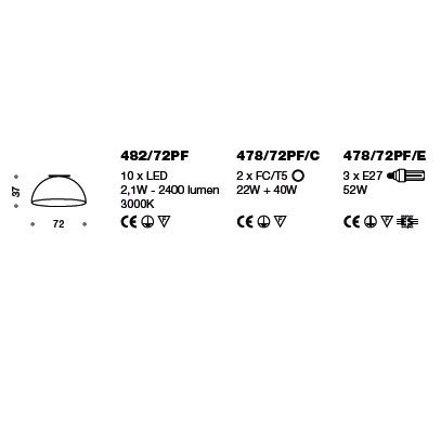 Потолочный светильник IDL Amalfi 478/72PF/E white silver Потолочный светильник IDL Amalfi 478/72PF/E white silver