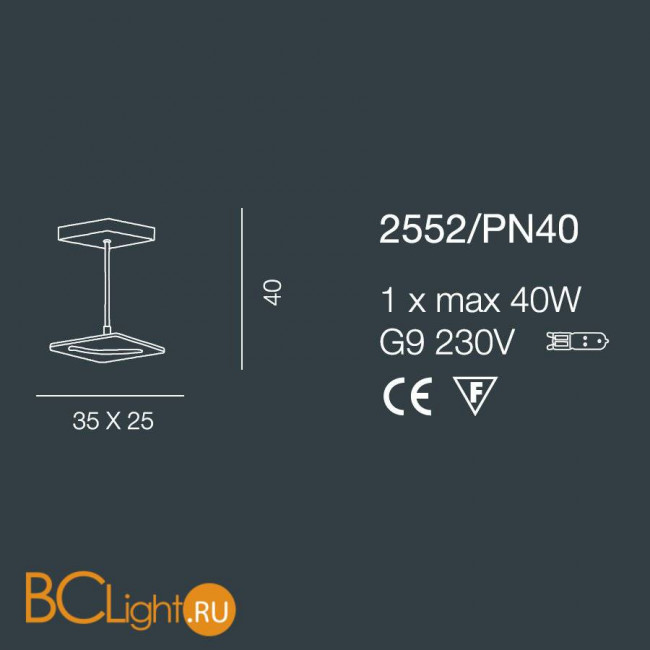 Потолочный светильник Bellart Alaska 2552/PN40 04/V01 Потолочный светильник Bellart Alaska 2552/PN40 04/V01