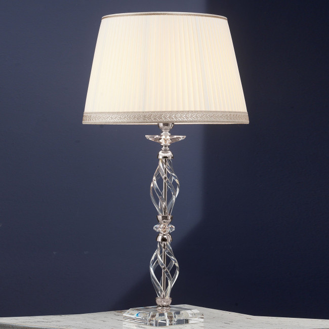 Настольная лампа Euroluce Alicante LG1 silver Clear shade Настольная лампа Euroluce Alicante LG1 silver Clear shade