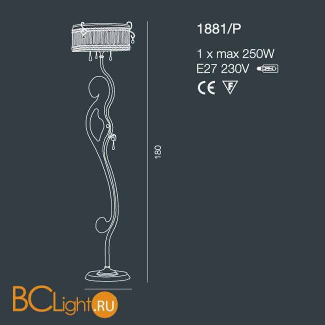 Торшер Bellart Casanova 1881/P 01/V05 Торшер Bellart Casanova 1881/P 01/V05