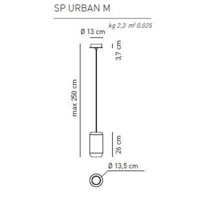 Подвесной светильник Axo Light Urban & Urban mini SP URBAN M BC XX LED Подвесной светильник Axo Light Urban & Urban mini SP URBAN M BC XX LED