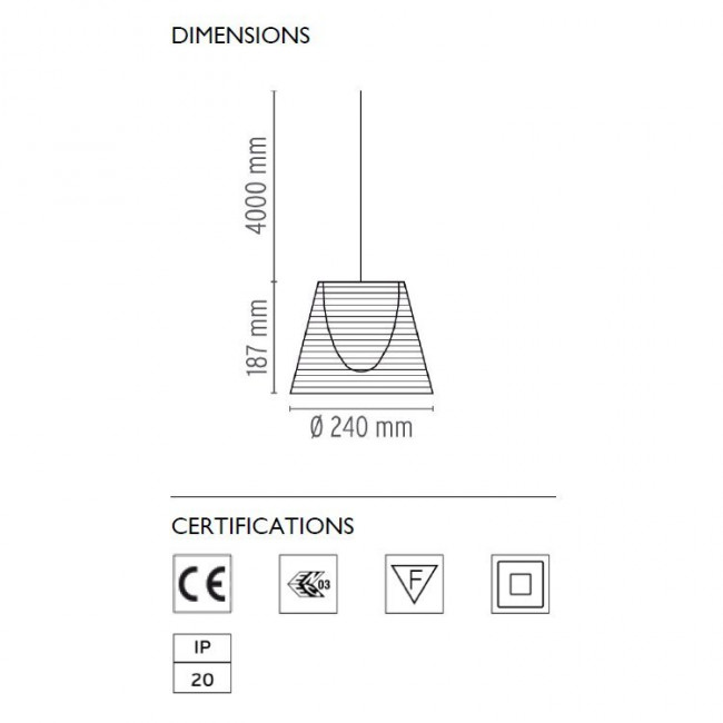 Подвесной светильник Flos Ktribe S1 Fumee F6256030 Подвесной светильник Flos Ktribe S1 Fumee F6256030