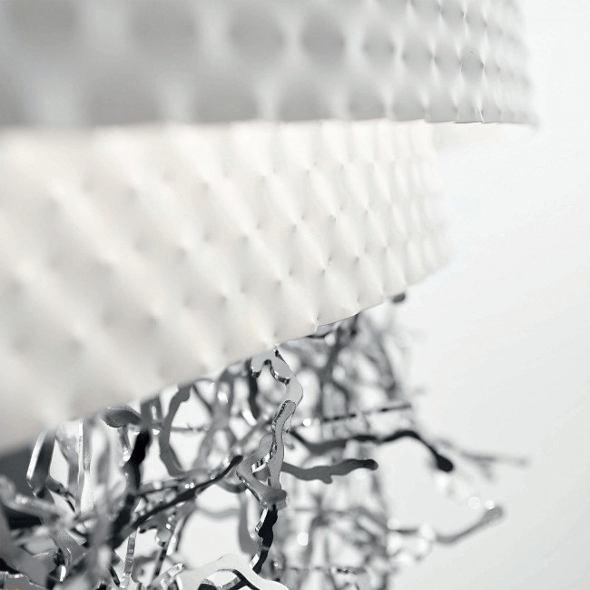 Подвесной светильник IDL Groovy 464/12 velvet white with pure steel Подвесной светильник IDL Groovy 464/12 velvet white with pure steel