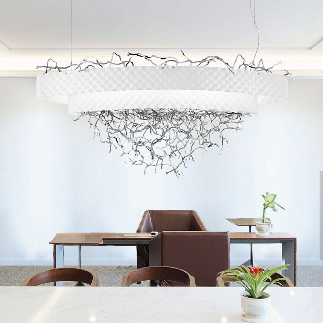 Подвесной светильник IDL Groovy 464/12 velvet white with pure steel Подвесной светильник IDL Groovy 464/12 velvet white with pure steel