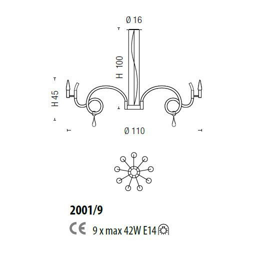 Люстра Sylcom Street 2001/9 GRY Люстра Sylcom Street 2001/9 GRY