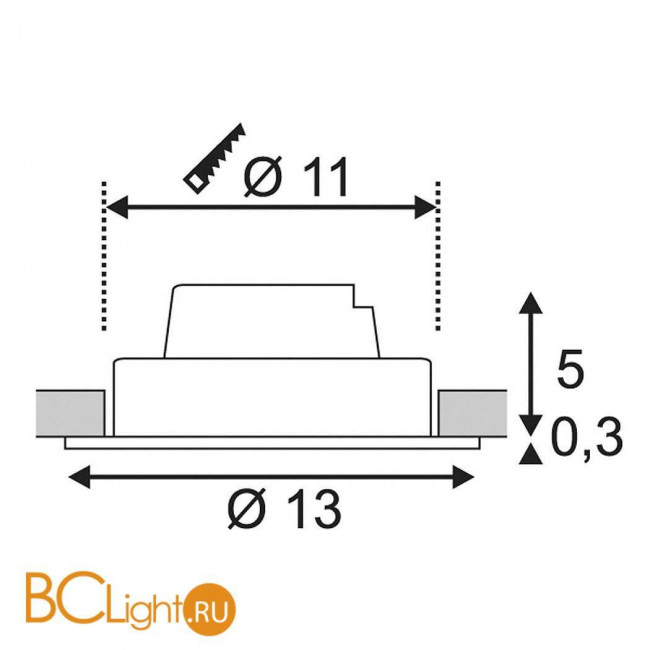 Встраиваемый спот (точечный светильник) SLV Tria 114231