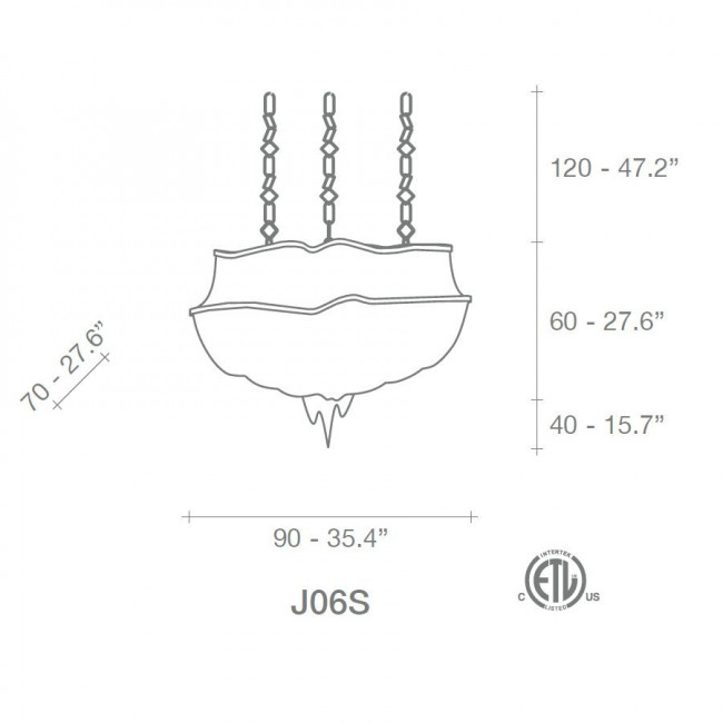 Подвесной светильник Terzani Atlantis JO6S L6 C8