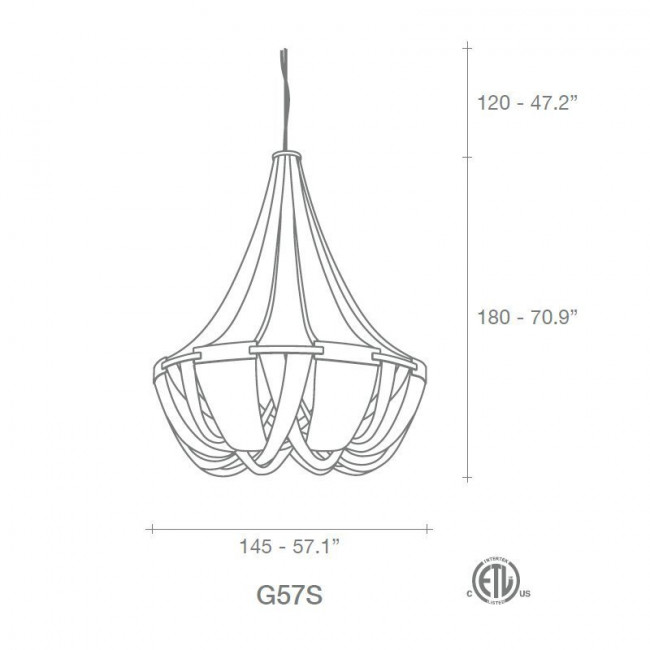 Подвесной светильник Terzani Soscik G57S H4 C8 Подвесной светильник Terzani Soscik G57S H4 C8