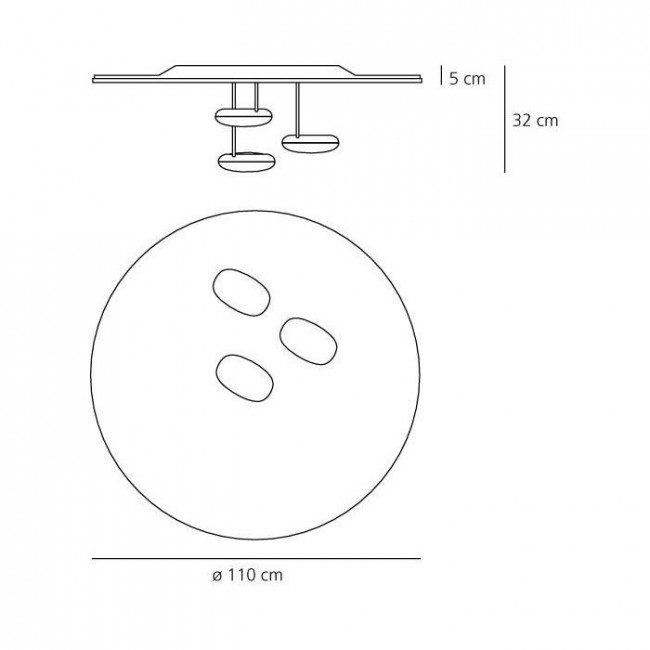 Настенно-потолочный светильник Artemide Droplet 1474110A
