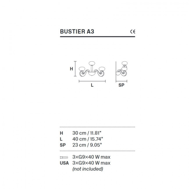 Бра Masiero Bustier A3 G05 Бра Masiero Bustier A3 G05