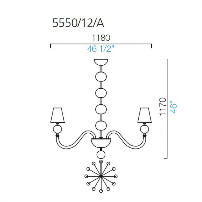 Люстра Barovier&Toso Vermont 5550/12/A/OO/NN