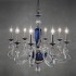 Люстра Euroluce Barocco L8 silver Blue Люстра Euroluce Barocco L8 silver Blue