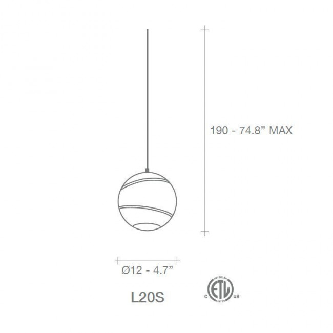 Подвесной светильник Terzani Bond L20S H7 F1 Подвесной светильник Terzani Bond L20S H7 F1