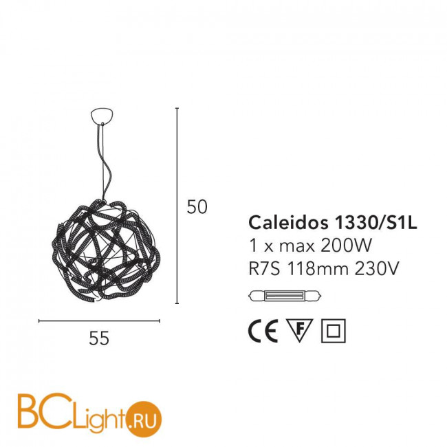 Подвесной светильник Bellart Caleidos 1330/S1L 05 Подвесной светильник Bellart Caleidos 1330/S1L 05