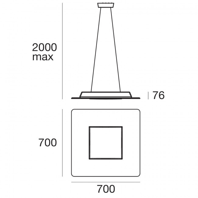 Подвесной светильник Linea Light Square 8126