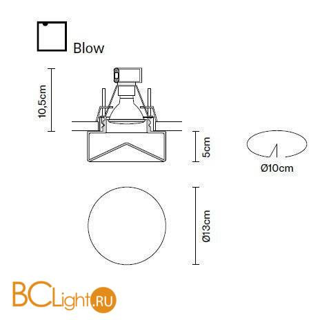 Встраиваемый спот (точечный светильник) Fabbian Blow D27 F47 00 Встраиваемый спот (точечный светильник) Fabbian Blow D27 F47 00