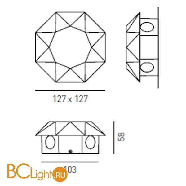 Бра Axo light Adamas ADAMAS 4 WALL LAMP 306 05