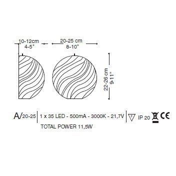 Настенный светильник La Murrina Ganimede A LED 25 DD-3S Настенный светильник La Murrina Ganimede A LED 25 DD-3S