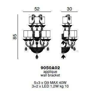 Бра Beby Group Celebrity 9050A02 Gold Light gold Gold leaf Бра Beby Group Celebrity 9050A02 Gold Light gold Gold leaf