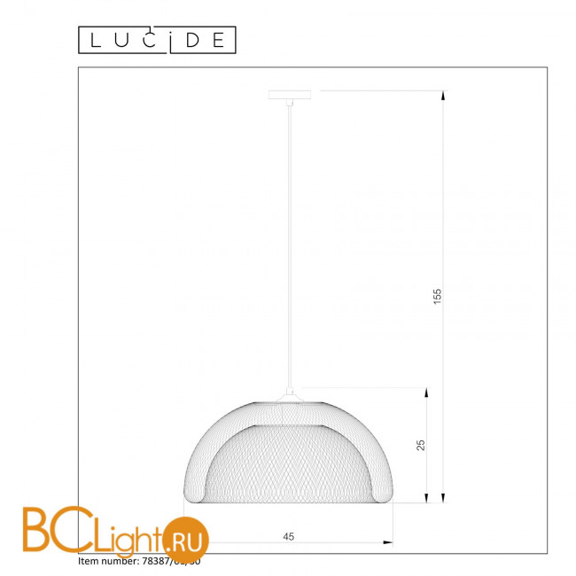 Подвесной светильник Lucide Mesh 78387/01/30
