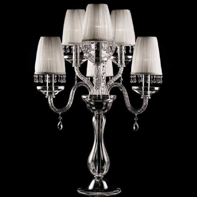 Настольная лампа Beby La Femme 7700L03 Chrome Silver Cortina 595 Swarovski Almond