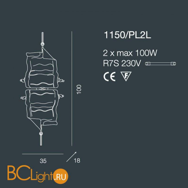 Потолочный светильник Bellart Poeme 1150/PL2L 08/V01
