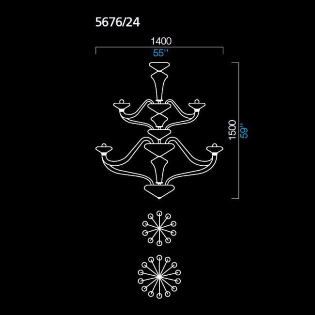 Люстра Barovier&Toso Windsor 5676/24/IN