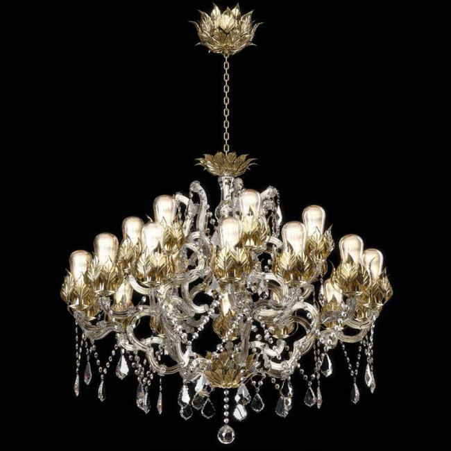 Люстра Beby Group Spiga 1810B04 Satin Gold Cognac Люстра Beby Group Spiga 1810B04 Satin Gold Cognac