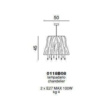 Подвесной светильник Beby Group Violet 0118B08 Chrome 192 Cut Almond Подвесной светильник Beby Group Violet 0118B08 Chrome 192 Cut Almond