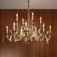 Люстра Euroluce Nuage L8+4 Gold Amber Люстра Euroluce Nuage L8+4 Gold Amber