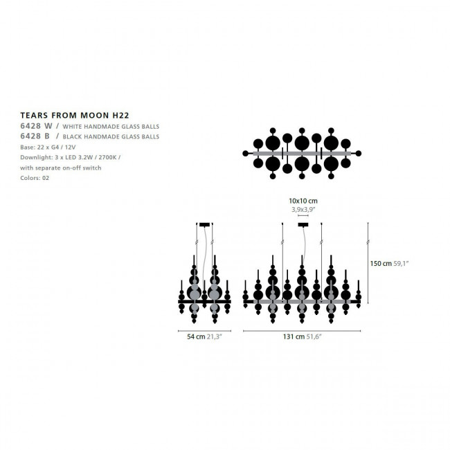 Люстра Ilfari Tears from Moon H22 13130 Люстра Ilfari Tears from Moon H22 13130