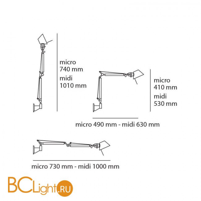 Бра Artemide Tolomeo Micro Wall A010950+A025150 Anodized blue (Body Lamp + Wall support) Бра Artemide Tolomeo Micro Wall A010950+A025150 Anodized blue (Body Lamp + Wall support)