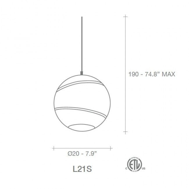 Подвесной светильник Terzani Bond L21S H7 F1 Подвесной светильник Terzani Bond L21S H7 F1