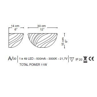 Настенный светильник La Murrina Ganimede A LED 30 DD-3S Настенный светильник La Murrina Ganimede A LED 30 DD-3S