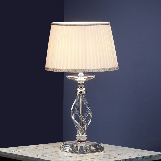 Настольная лампа Euroluce Alicante LP1 silver Clear shade Настольная лампа Euroluce Alicante LP1 silver Clear shade