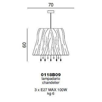 Подвесной светильник Beby Group Violet 0118B09 Chrome 192 Cut Almond Подвесной светильник Beby Group Violet 0118B09 Chrome 192 Cut Almond