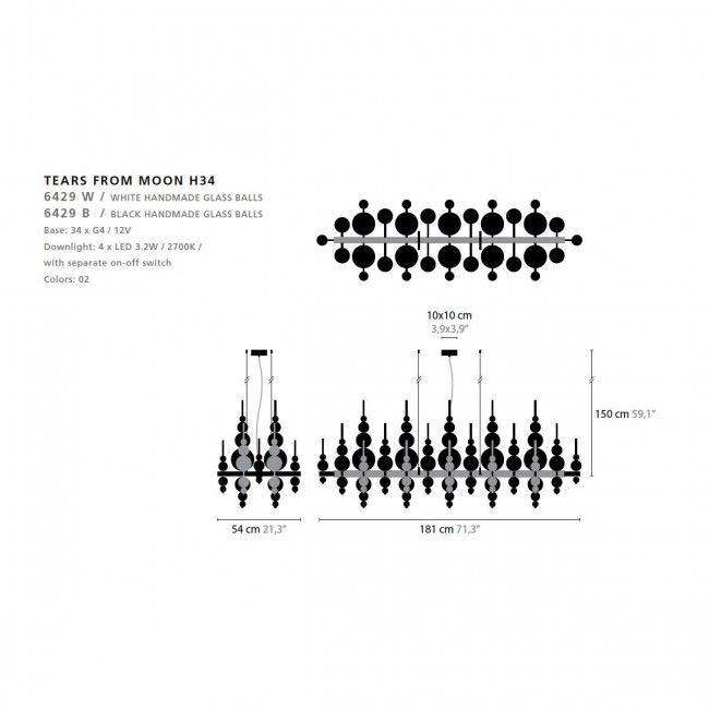 Люстра Ilfari Tears from Moon H34 13151 Люстра Ilfari Tears from Moon H34 13151