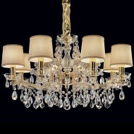 Люстра Masiero Maria Teresa VE 961/8 MT CUT CRYSTAL DAM/12/GD-CREAM