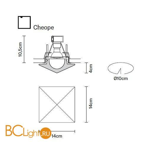 Встраиваемый спот (точечный светильник) Fabbian Cheope D27 F37 01