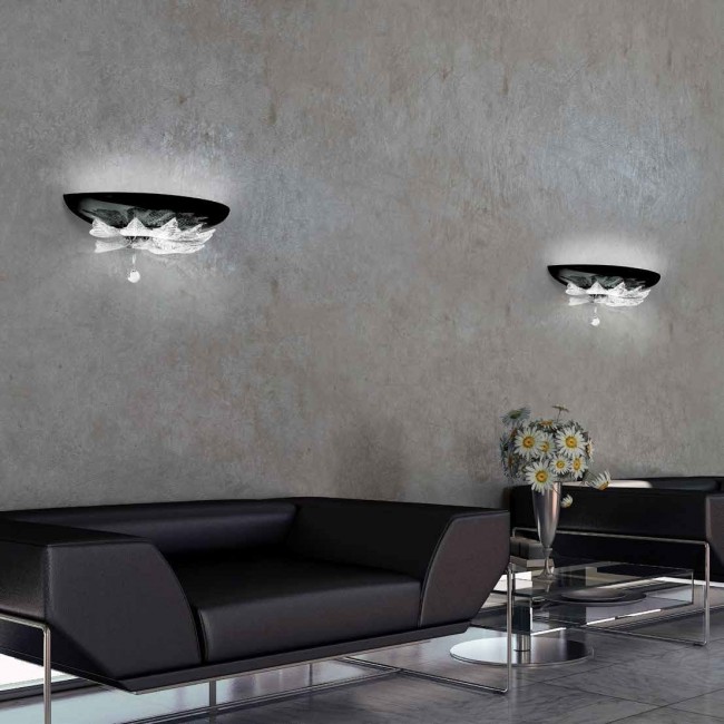 Бра MURANOdue Gallery Orleans P Nero Cristallo 0000586 Бра MURANOdue Gallery Orleans P Nero Cristallo 0000586