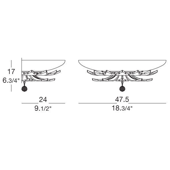 Бра MURANOdue Gallery Orleans P Nero Cristallo 0000586 Бра MURANOdue Gallery Orleans P Nero Cristallo 0000586