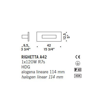 Настенный светильник De Majo RIGHETTA A42 0RIGH0A43 Настенный светильник De Majo RIGHETTA A42 0RIGH0A43