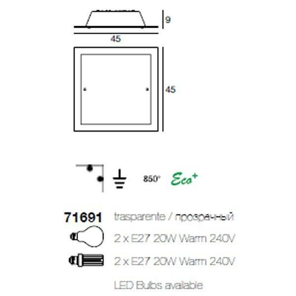 Настенно-потолочный светильник Linea Light Luminosa 71691